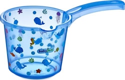 Babyjem Şeffaf Desenli Mavi Bebek Banyo Maşrapası