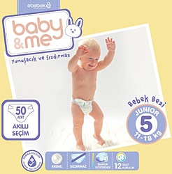 Baby&Me 5 Numara Junior 50 Adet Bebek Bezi