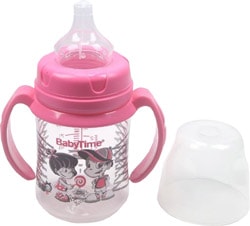 BabyTime BT078 Geniş Ağız Kulplu 150 ml PP Biberon