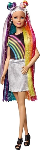 Barbie Gokkusagi Renkli Saclar Bebegi Fxn96 Fiyatlari Ozellikleri