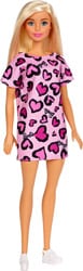 Barbie Pembe Kalpli Elbiseli Şık Bebek T7439-GHW45