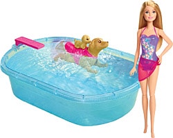 Barbie ve Köpeği ile Havuz Partisi Oyun seti