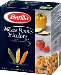 Barilla Mezze Penne Tricolore - Üç Renkli Kalem Makarna 500 gr
