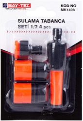 Bay-Tec MK1498 1/2" 4 Parça Bahçe Çiçek Sulama Tabanca Seti