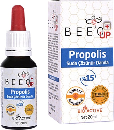 Bee'o Up Suda Çözünür Propolis Damla %15 20 ml