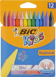 Bic Kids Plastidecor Elleri Kirletmeyen 12 Renk Pastel Boya