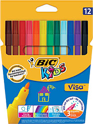 Bic Visa 12'li Keçeli Kalem Seti