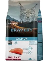 Bravery Tahılsız Somonlu 2 kg Yetişkin Kuru Kedi Maması