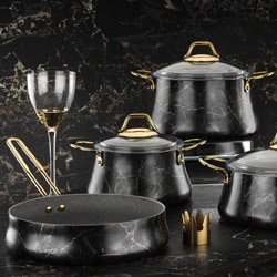 Brioni Marble 7 Parça Tencere Seti