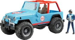 Bruder Jeep Cross Mavi Safari Aracı ve Kasklı Pilotu BR02541