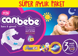 Canbebe 3 Numara Midi 56'lı 3 Adet Bebek Bezi