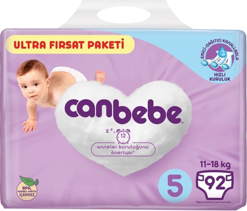 Canbebe 5 Numara Junior 92'li Ultra Fırsat Paketi Bebek Bezi