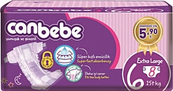Canbebe 6 Numara Extra Large 8'li Bebek Bezi