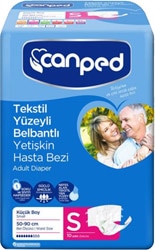 Canped Tekstil Yüzeyli Belbantlı Küçük Boy S 10'lu Hasta Bezi