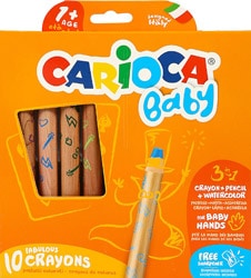 Carioca 3 in 1 Jumbo Bebek Ahşap Gövdeli 10'lu Boya Kalemi