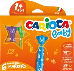 Carioca Teddy Jumbo Bebek Süper Yıkanabilir 6 Renk Keçeli Boya Kalemi