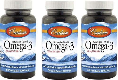 Carlson 3'lü Omega 3 50 Kapsül Balık Yağı