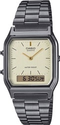 Casio Standart AQ-230GG-9ADF Çelik Kordon Siyah-Sarı Kol Saati