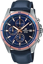 Casio Edifice EFR-526L-2AVUDF Deri Kordon Mavi Erkek Kol Saati