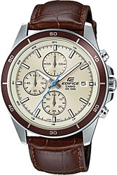 Casio Edifice EFR-526L-7BVUDF Deri Kordon Kahverengi Erkek Kol Saati