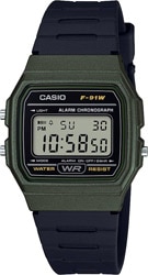 Casio Standart F-91WM-3ADF Siyah-Haki Erkek Kol Saati