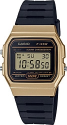 Casio Standart F-91WM-9ADF Siyah-Altın Erkek Kol Saati