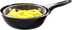Cem Alev Telli 26 cm Emaye Wok Kızartma Tavası