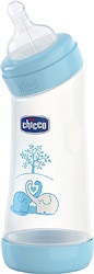 Chicco Wellbeing Açılı 250 ml Mavi Biberon