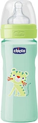 Chicco Wellbeing PP Silikon Renkli Akış Ayarlı 250 ml Yeşil Biberon