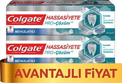 Colgate Hassasiyete Pro-Çözüm Beyazlatıcı 75 ml 2 Adet Florürlü Diş Macunu