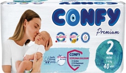 Confy Premium 2 Numara Mini 40'lı Bebek Bezi