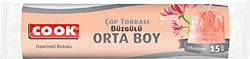 Cook Hanımeli Kokulu Büzgülü Orta Boy Çöp Poşeti 15'li