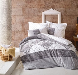 Cotton Box Bohem Alope Gri Çift Kişilik Nevresim Takımı