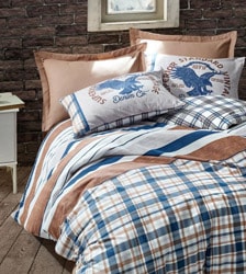 Cotton Box Masculine Danilo Kahve Çift Kişilik Nevresim Takımı