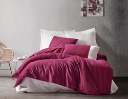 Cotton Box New Plain Sport Bordo-Krem Çift Kişilik Nevresim Takımı