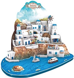 CubicFun 3D 129 Parça Santorini Island Puzzle