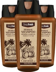 Deep Fresh Herbal Bitkisel Hindistan Cevizi Yağı Özlü Tüm Saçlar Şampuan 500 ml 3 Adet