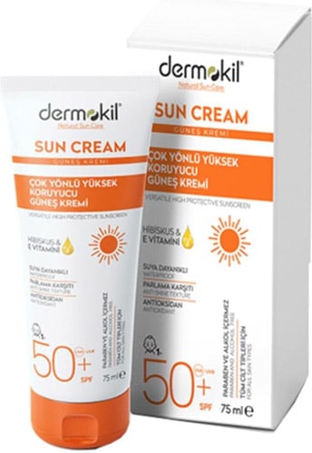Dermokil Sun Cream Çok Yönlü Yüksek Koruyucu Güneş Kremi Spf 50+ 75 ml