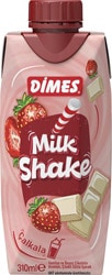 Dimes Vanilya ve Beyaz Çikolata Aromalı Çilekli Milkshake 310 ml