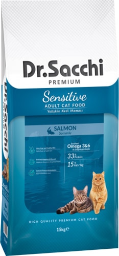 Dr Sacchi Premium Sensitive Somonlu 15 Kg Yetiskin Kuru Kedi Mamasi Fiyatlari Ozellikleri Ve Yorumlari En Ucuzu Akakce