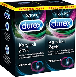 Durex Karşılıklı Zevk 40'lı Avantaj Paketi Prezervatif