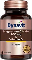 Dynavit Magnesium Citrate 200 mg Vitamin D 60 Tablet