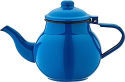 Ebru Metal Emaye Nostaljik Mavi 1,5 lt Üst Demlik