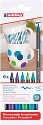 Edding E-4200 Porselen Kalemi 6'lı Soğuk Renkler