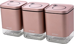 Emsan Plaza 3 Parça Küçük Golden Pink Kavanoz Seti