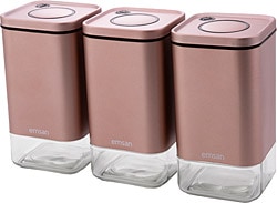 Emsan Plaza 3 Parça Orta Golden Pink Kavanoz Seti