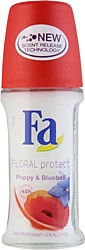 Fa Floral Protect Poppy & Bluebell 50 ml Roll-On