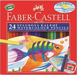Faber-Castell Aquarell Karton Kutu 24 Renk Boya Kalemi