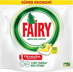 Fairy Hepsi Bir Arada Limon Bulaşık Makinesi Tableti 100'lü