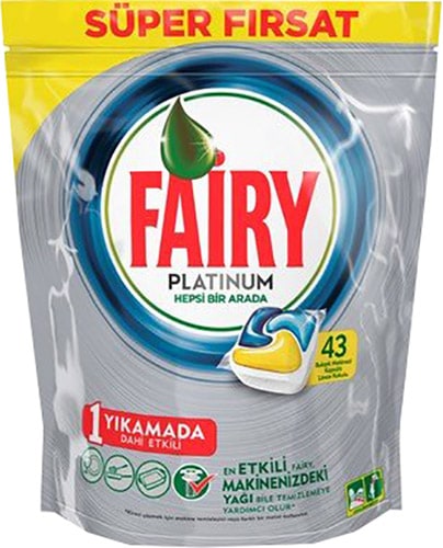 Fairy Platinum Limon 43 Adet Bulaşık Makinesi Kapsülü